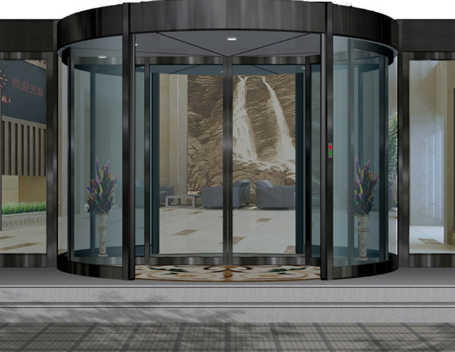 兩翼旋轉門—外包飾不銹鋼板